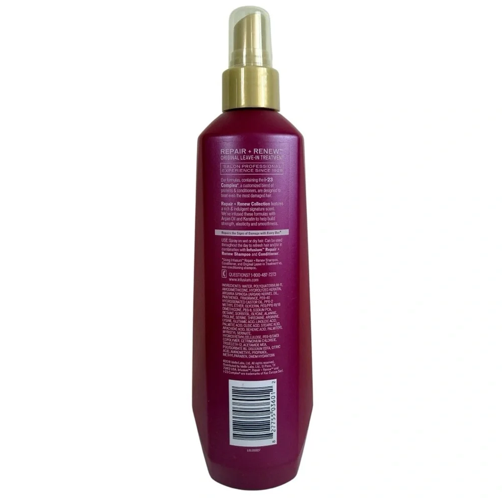 Infusium Repair Renew Leave in Treatment Argan Oil Keratin Spray 13 fl oz New - Picture 2 of 4